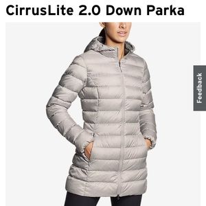 Eddie Bauer New CirrusLite 2.0 Down Parka Puffer XS Dusty Denim Blue